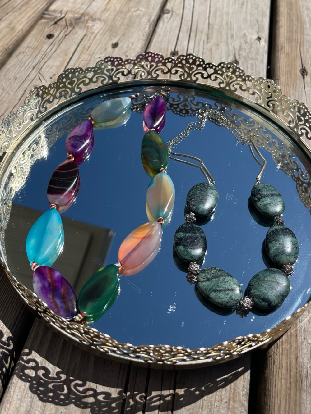 Bold Colorful Stone Beaded Statement Necklaces Bundle/Lot - Picture 2 of 5